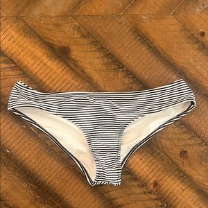 Victoria's Secret Black and White Striped Bikini Bottom